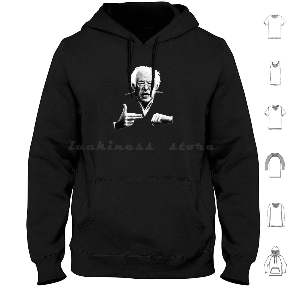 Bernie Sanders Dirige Les Bijoux Sudadera con capucha de algodón de manga larga Run The Jewels Run The Jewels 4 Wireframe Rtj Rap Killer Mike Music