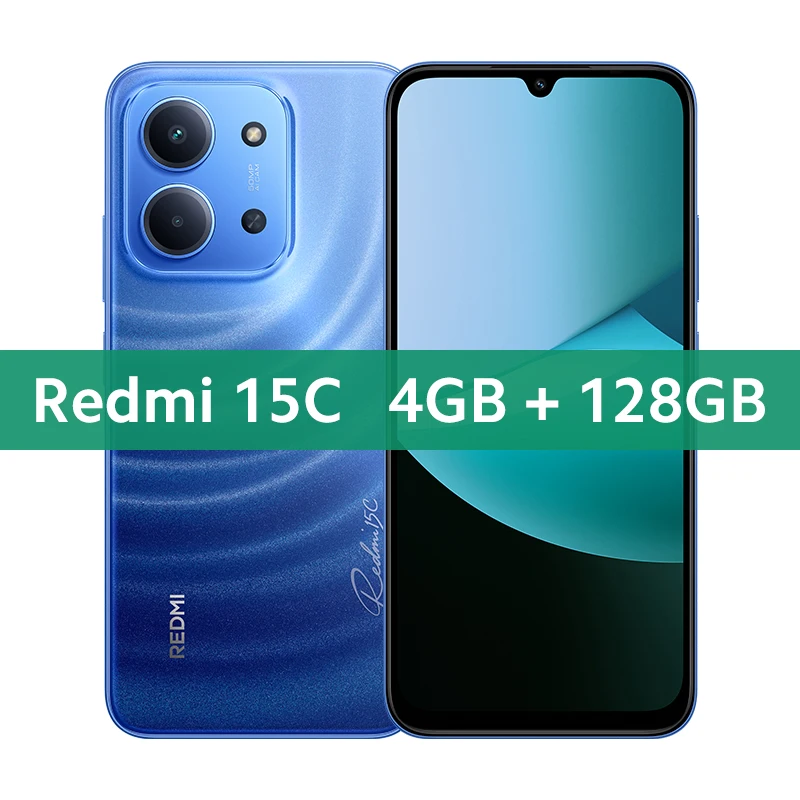 Xiaomi Redmi 15C Global Version Smartphone 50MP main camera 120Hz 6.9" Dot Drop display 33W charging MediaTek Helio G81-Ultra