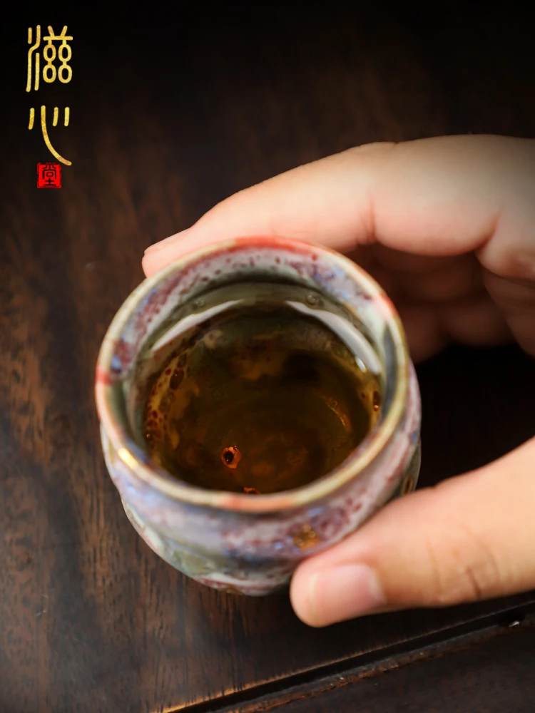 High-End Huang Ronghua Xiaoke Cup Ceramic Zhiyanyaki Retro Single Firewood Stoneware Tea Surprised Silence
