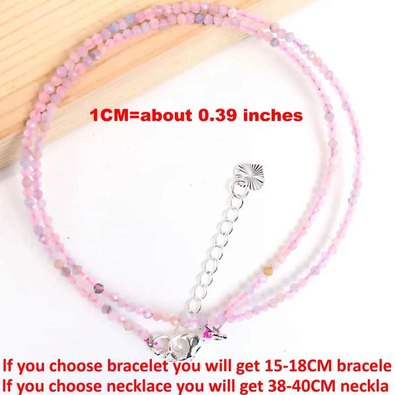 Zierliche 2mm Facettierte Kristallperlen Choker-Halskette Silberner Karabinerverschluss Herz-Anhänger 38-40cm Mehrfarbiger Feiner Layering-Schmuck für Damen – Detail 12