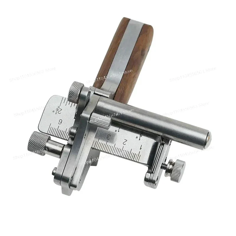 Manual Leather Strip Cutter Roller Type 10-60MM Adjustable  Leathercraft Belt Cutting Tool With Metric Inch Double Scale