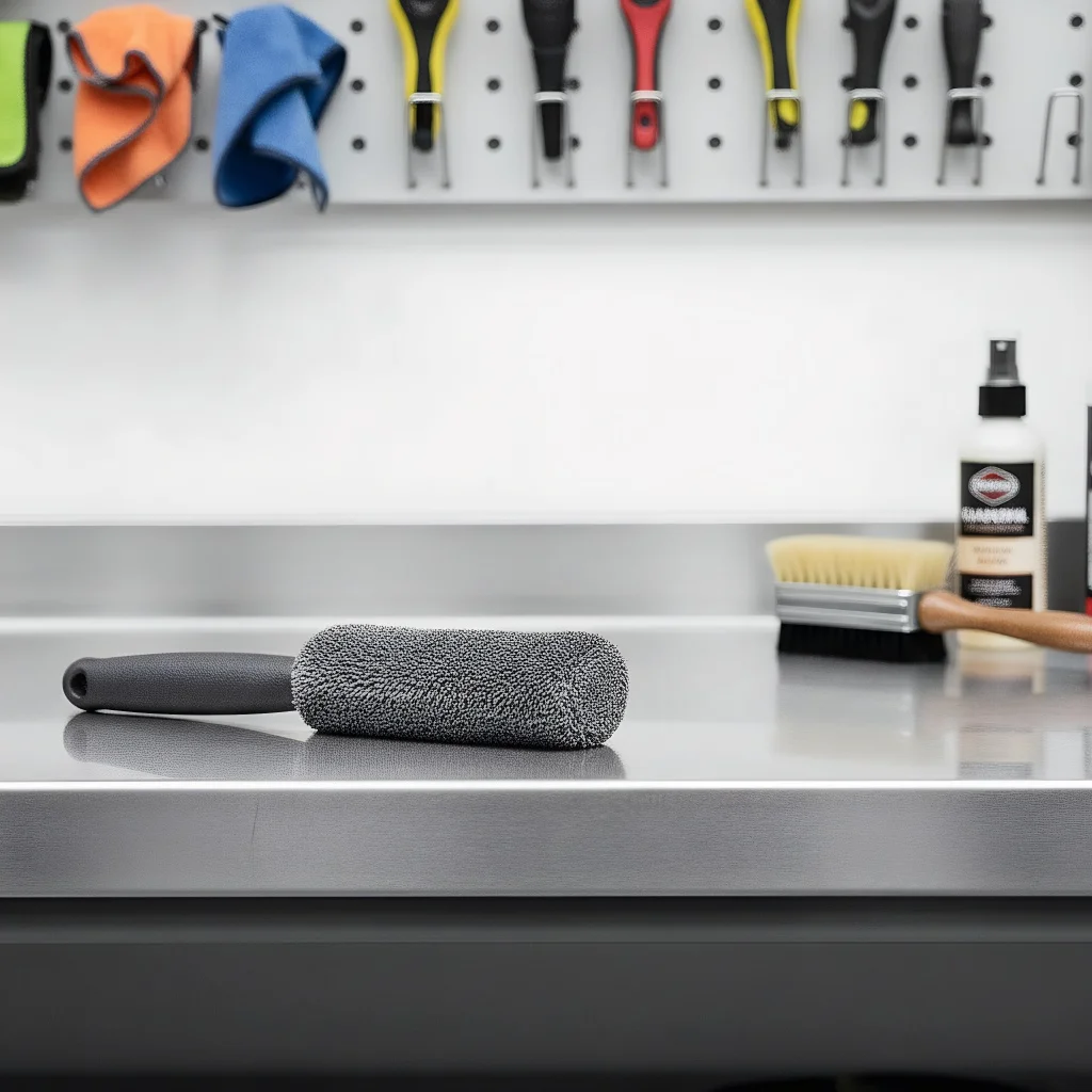 

Инструмент для автоматической чистки колес, щетка для обода шин из микрофибры с пластиковой ручкой