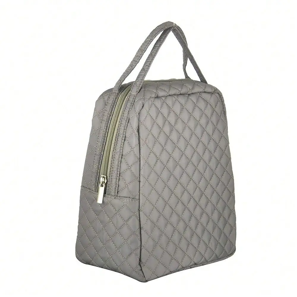 

Quilted Fabric Cotton Reusable Inusulated Lunch Tote Bag Cooler Snack Bag Women Pretty Thermal Lunch Box Storage Gift Bag For W