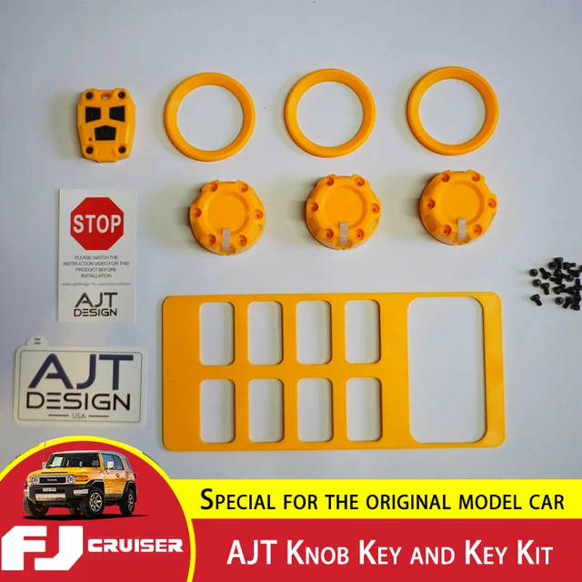 Ajtつまみキーとキートヨタfjクルーザーエアコンノブアメリカajtキーケーススイッチパネルインテリアアクセサリー - AliExpress