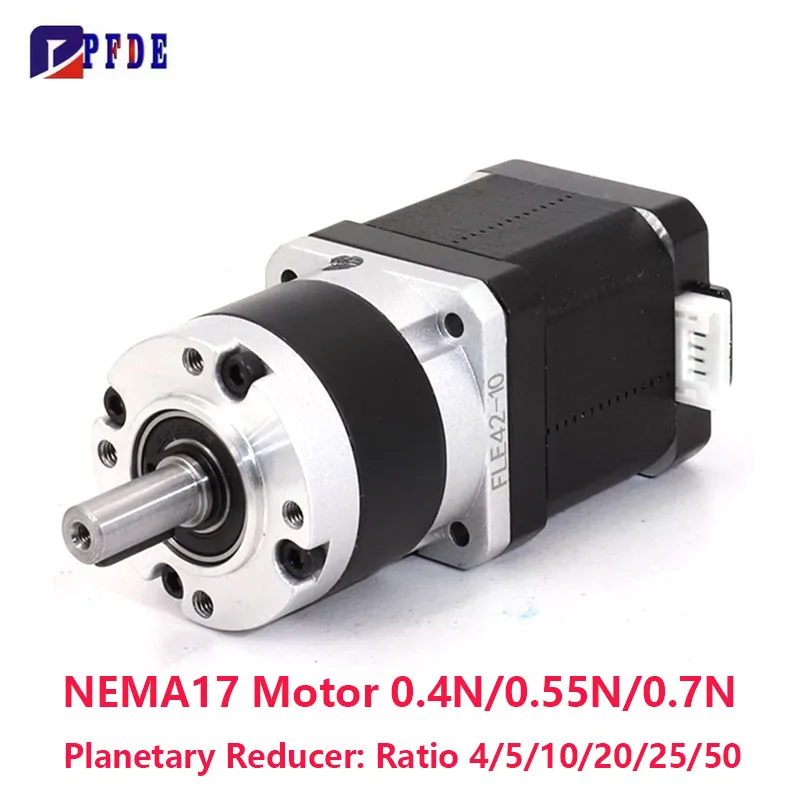 Nema17 Stepper Motor 0.4N 0.55N 0.7N With Precision Planetary Gearbox Motor Ratio 4:1 5:1 10:1 20:1 25:1 50:1 for CNC