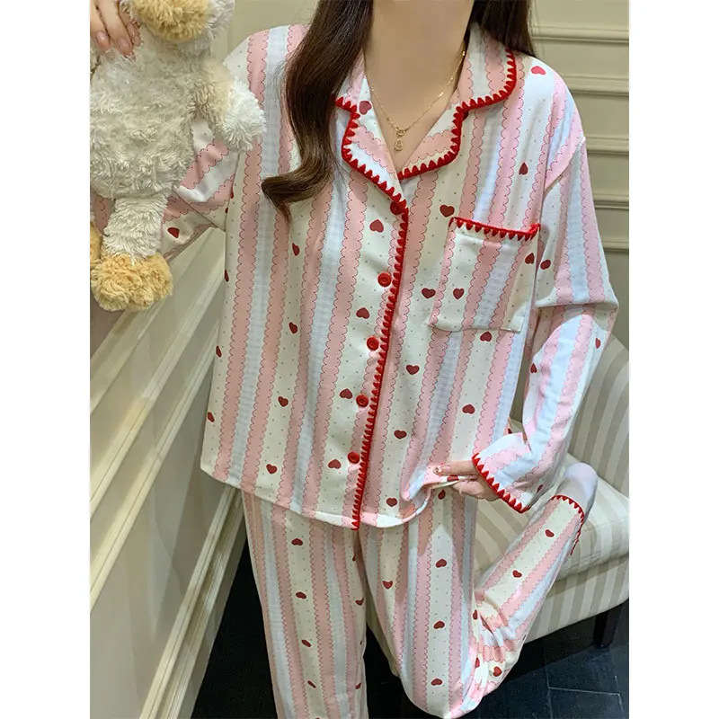 

Pajama Sets Light Blue Women Summer Black Rainbow Detail Homeclothes Tropical Vibe Loungewear V Neck Cap Sleeve Ankle Length Ins