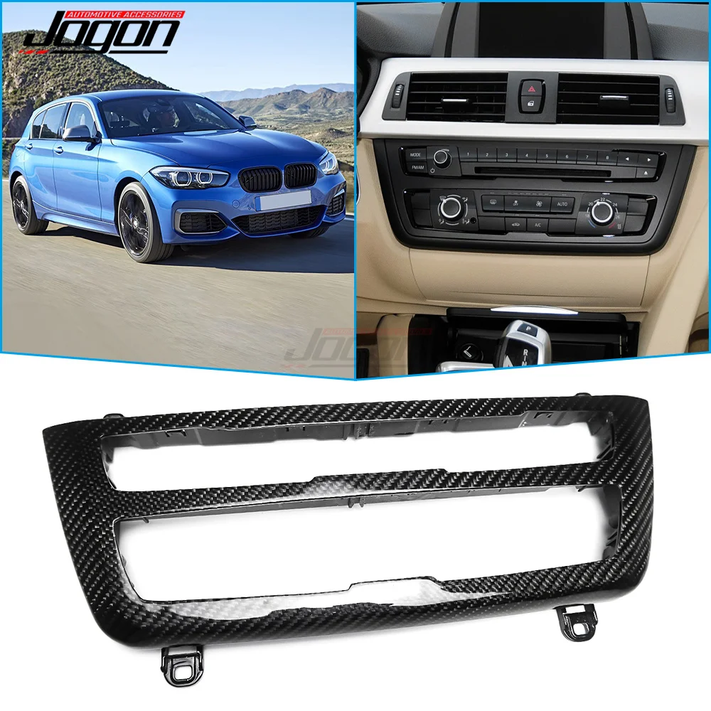 Dry Carbon Fiber CD Control Console Panel Trim For BMW 3 4 Series F30 F40 Car Interior Modification Decal Mouldings