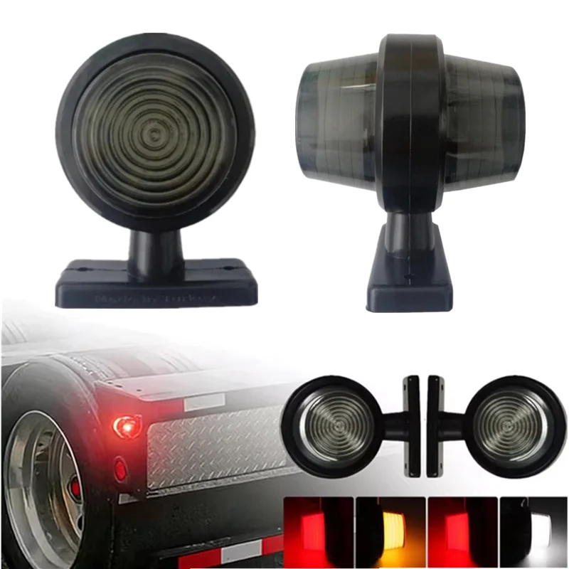 2 Stück Doppelseitige LED-Seitenmarkierungsleuchten für Wohnwagen, LKW, 12V 24V, Wasserdichte Anhänger-Rückleuchten