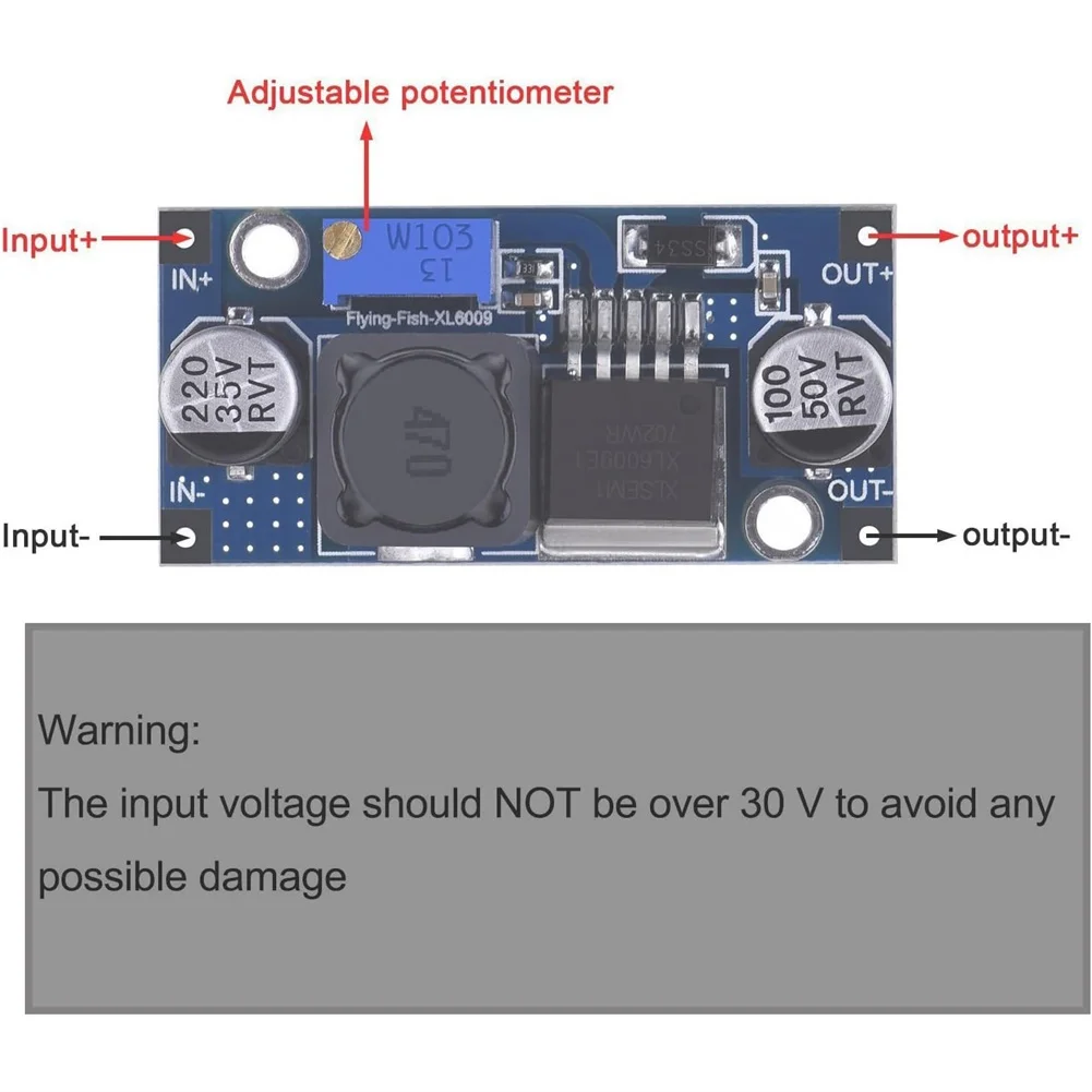 10 pcs For XL6009 Boost Module 4A Adjustable DC-DC Converter 3V to 32V Input 5V to 35V Output for Microcontroller Projects — купить у AliExpress WW