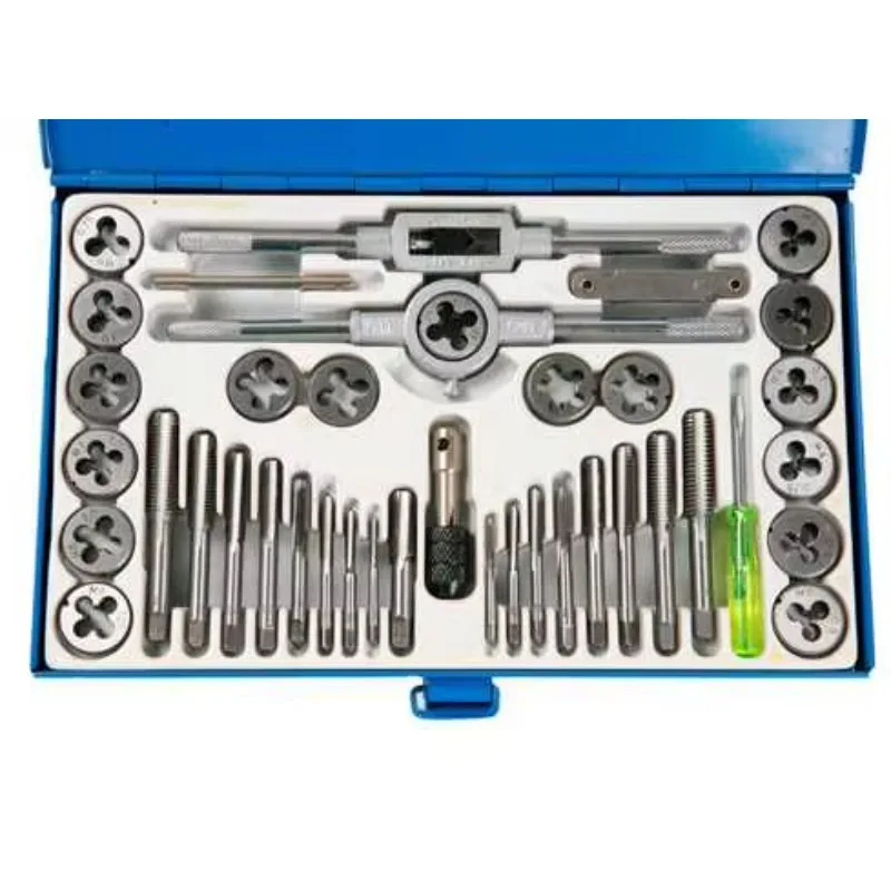 40 pcs metric  tap die set, threading tap die tool set 40 pc kit