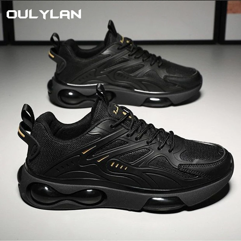 

Men's Breathable Mesh Running Shoes Fashion Comfortable Casual Sports Sneakers Anti Slip Thick Sole Air Cushion Heightening
