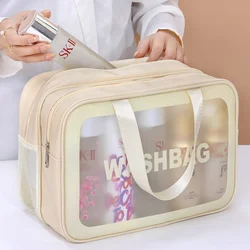 Wet-Dry Separation Makeup Bag Portable Toiletry Bag Travel Essentials Large Capacity Storage Bag Fitness Swimming Essentials