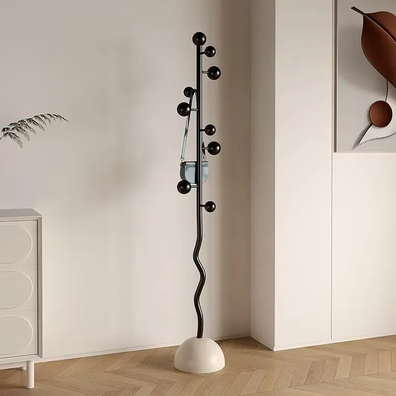for Italian Light Luxury Coat Rack Floor Standing Hanger Shelf Clothing Organizer with Hooks for Bedroom Living Room Home