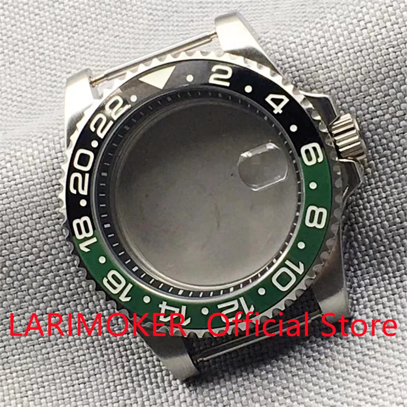 40mm-silver-zhanghuan-new-watch-case-ceramic-bezel-luminous-green-sapphire-glass-chapter-ring-fit-nh34-nh35-eta2824-movement