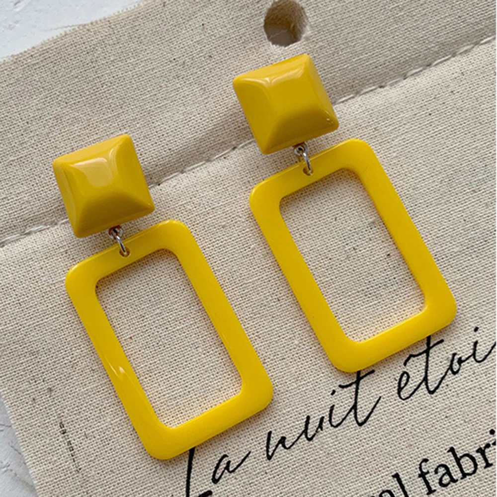 

Fashion Vintage Polka Dot Resin Round Geometric Dangle Earrings Drop Earrings Acrylic Ear Stud