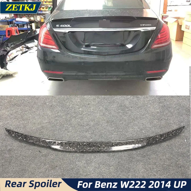 ZETKJ Newest High Quality Carbon Fiber Wet Carbon Durable Body Kit Tail Wing For Benz W222 Late B Model 2013-2020