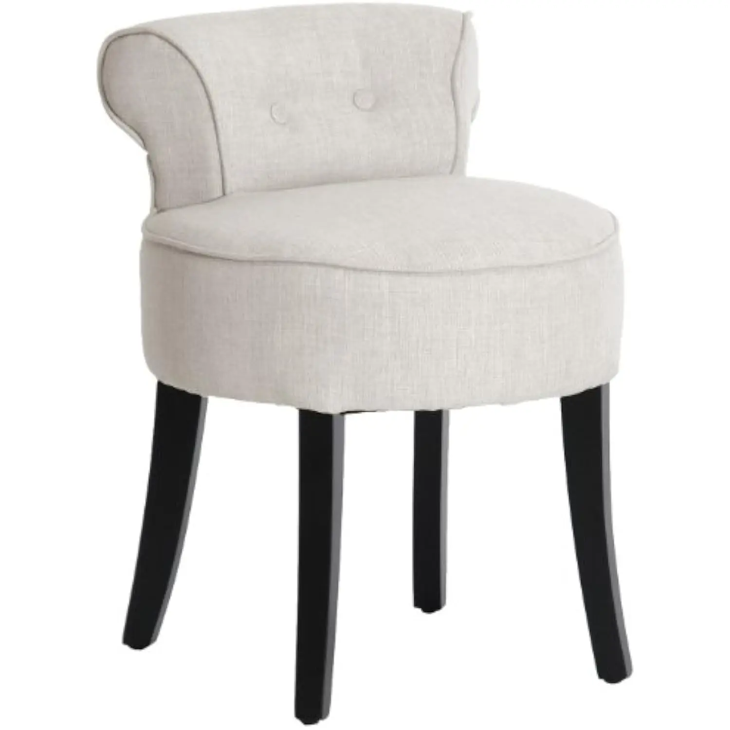 

Millani Linen Modern Lounge Stool, Beige