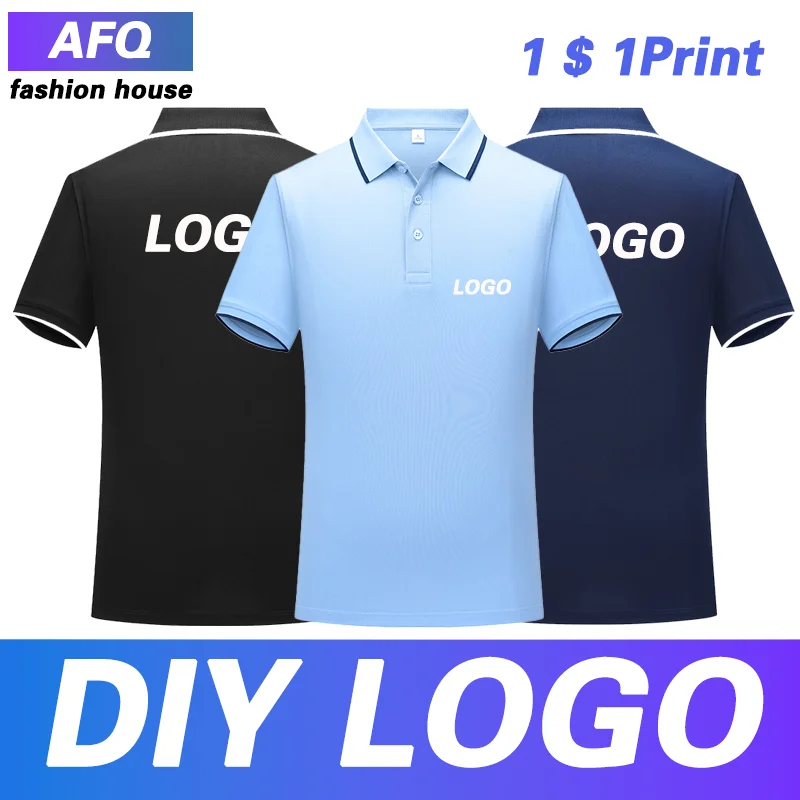 Summer polo shirt custom work clothes printed logo enterprise high-end service equipment lapel short-sleeved work clothes T-shir