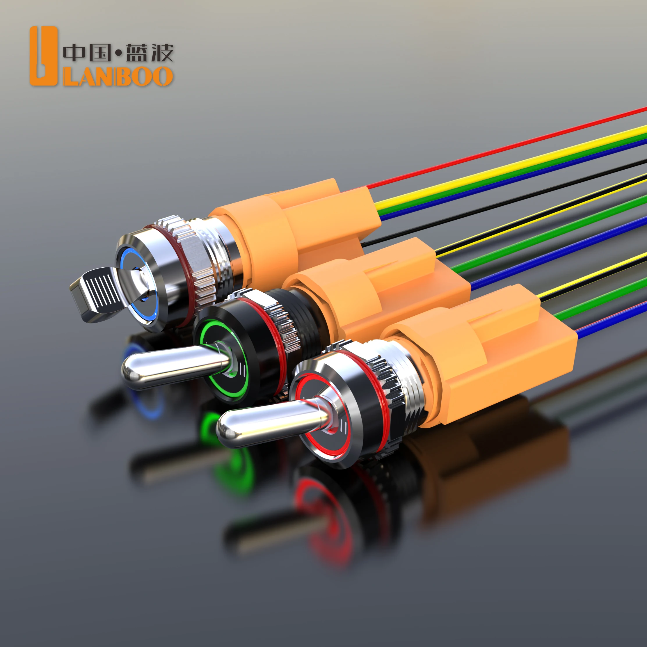 

LANBOO 16MM Toggle Switch Marine And Industrial Panel Mount On/Off And On/Off/On Operation for Shipboard And Commercial Use