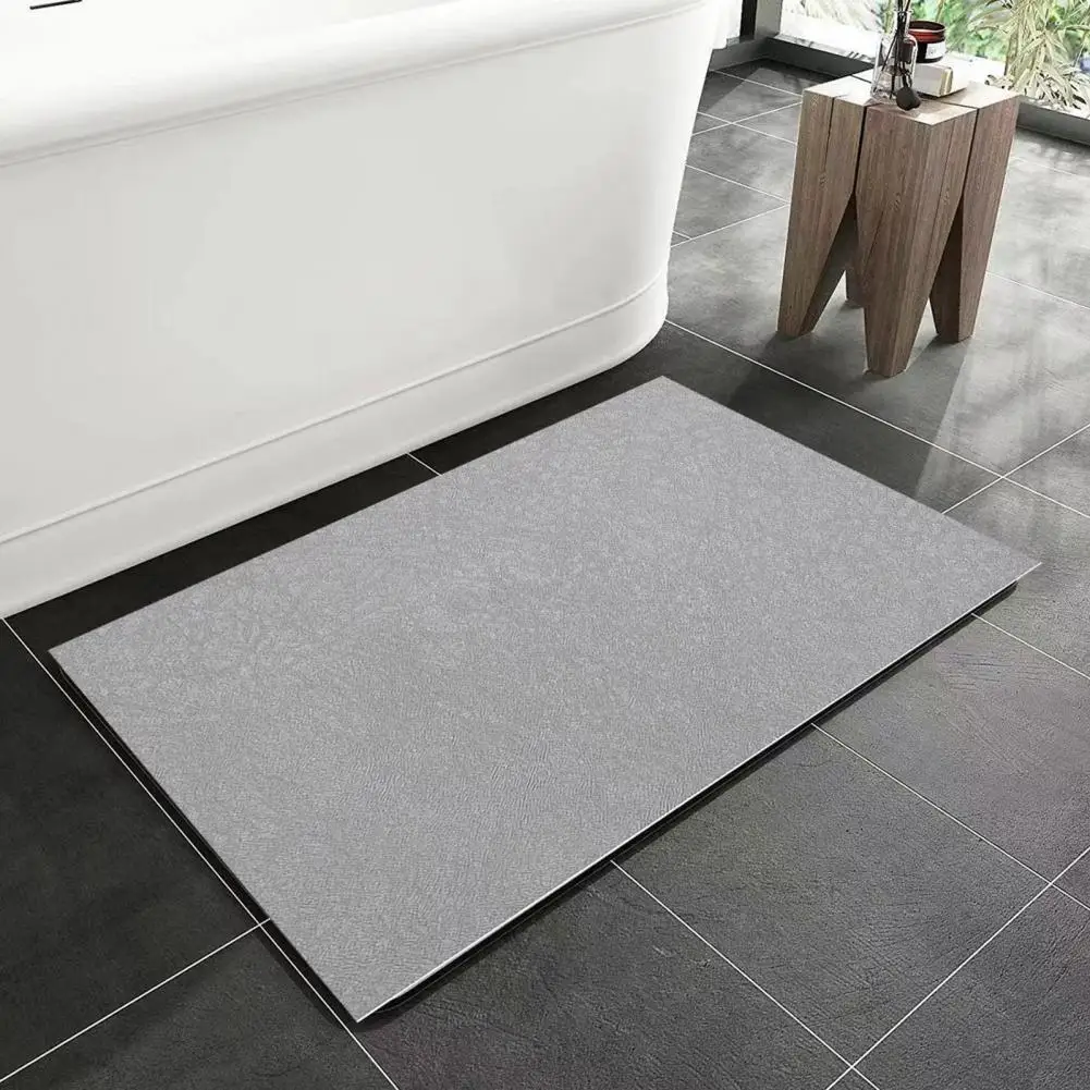 Low-Profile diatom esteira de lama, Pedra flexível, de secagem rápida, absorvente, anti-derrapante, fácil de usar, tapete de banho