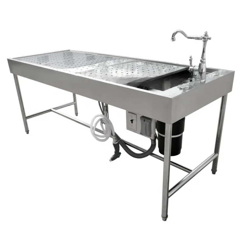 Autopsy table price corpse dissecting table stainless steel mortuary table