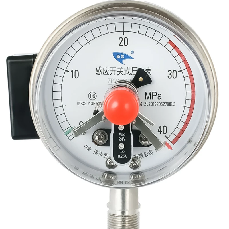 Filter press For BFXCHK100 all-304 stainless steel induction switch electric contact pressure gauge 40MPA