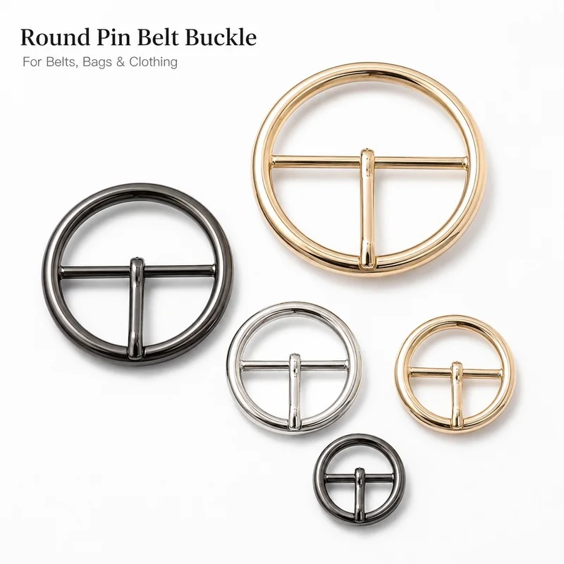 5Pcs 20-50mm Metal Oval Pin Buckles Belt Closure Clasp Handbag Strap Prong Buckle Garment Waist Fastener Leathercraft Hardware