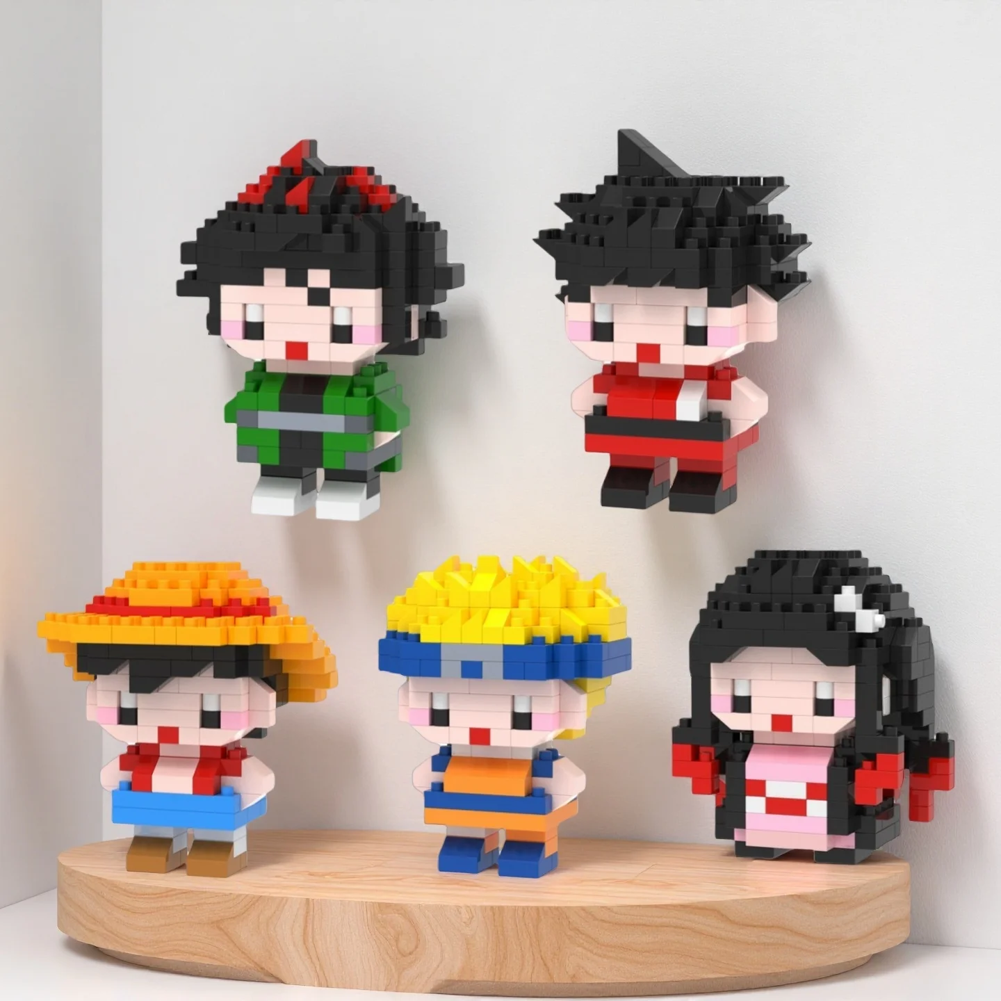 

New Luffy Q edition cartoon particle jigsaw puzzle building blocks children jigsaw puzzle puzzle toy student animation model