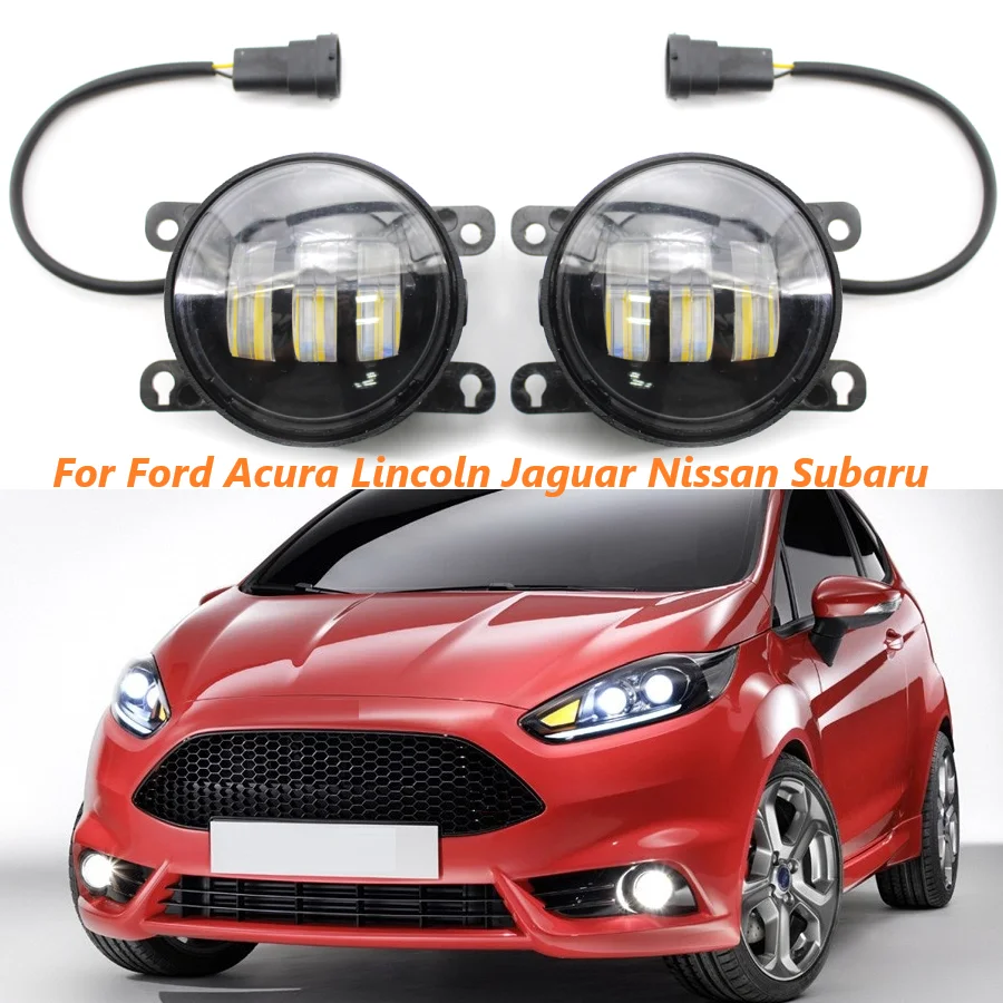 

High Quality Front Bumper LED Fog Light Lamp With Yellow White Light For Ford Acura Lincoln Jaguar Nissan Subaru 2N11-15201-AB