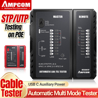 AMPCOM Network Cable Tester,  LAN Phone Wire Tester Tool Networking Tool Ethernet Repair For RJ45/RJ11/RJ12/CAT5/CAT6/CAT7/CAT8