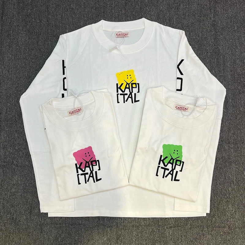 American Street Kapital Kountry Long Sleeve Tshirts Cartoon Cookies Casual Loose Men Women Cotton Round Neck Sweatshirts