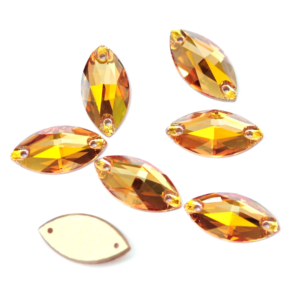 Sunshine Gold Hämatit Strasssteine zum Aufnähen, Kristall-Aufnähsteine, Glas-DIY-Strass für Schuhe, Kleidung, Bekleidung – Detail 6