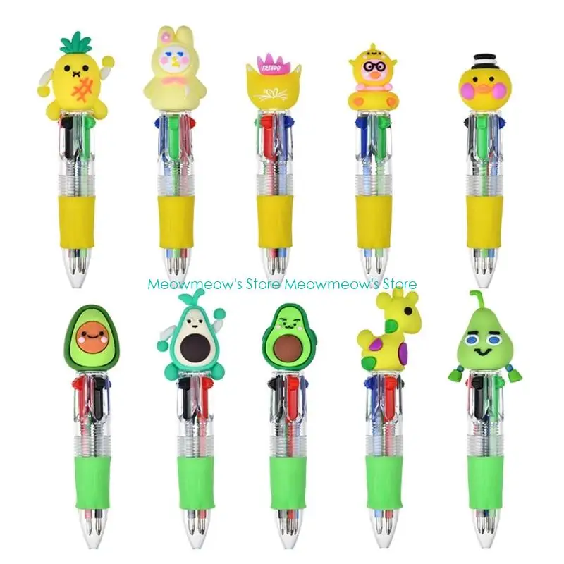 

W91A Выдвижная многоцветная ручка, 4 цвета в 1, ручка для записи журналов