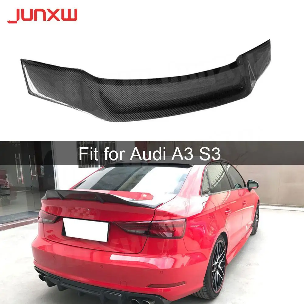 

Carbon Fiber Car Rear Trunk Spoiler Wings for Audi A3 S3 Sedan 4 Door 2013-2018 FRP Rear Boot Wing Car Styling