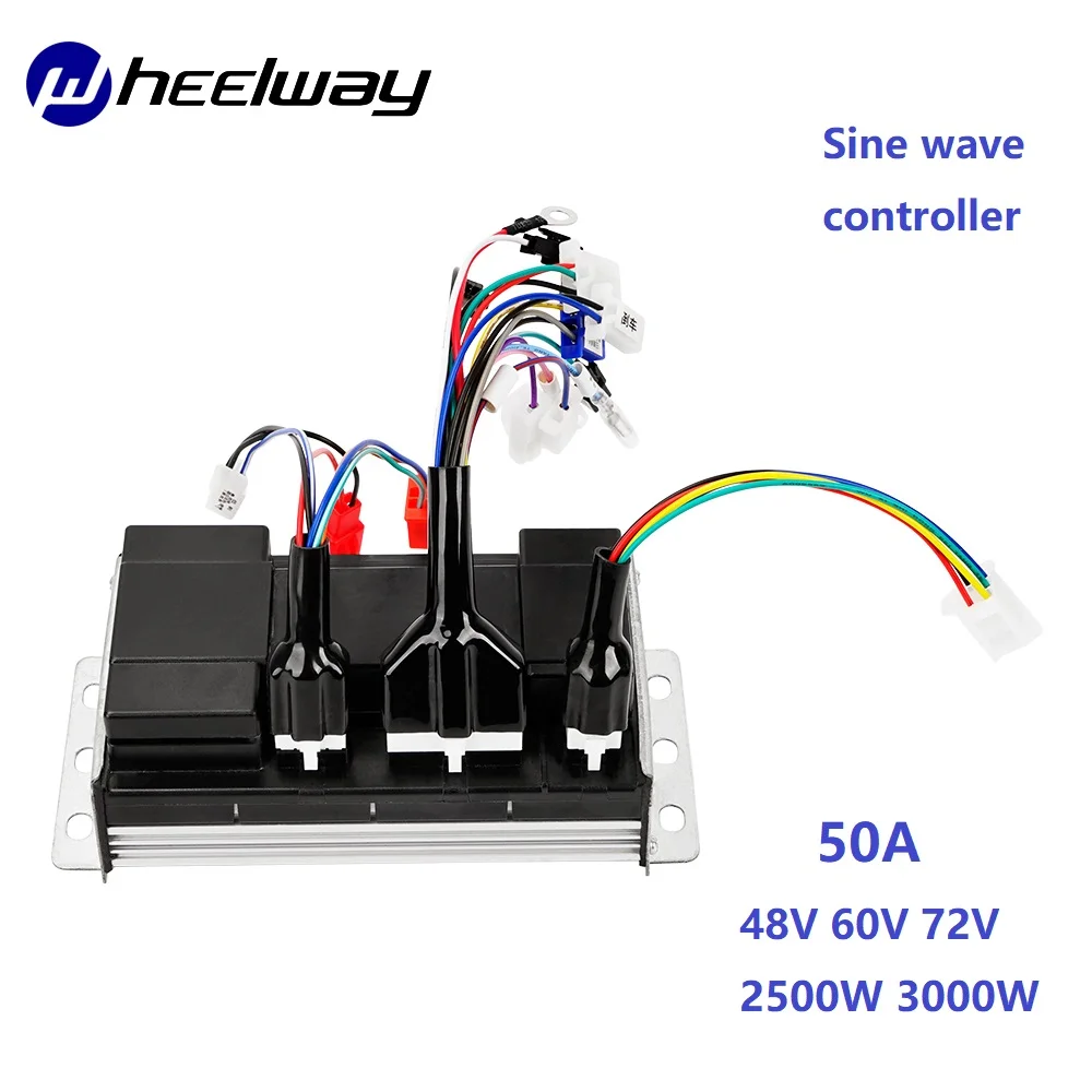 

Electric Bicycle Brushless DC Controller 48V 60V 2500W 72V 3000W Sine Wave Controller 50A high power Scooter Motor Controller