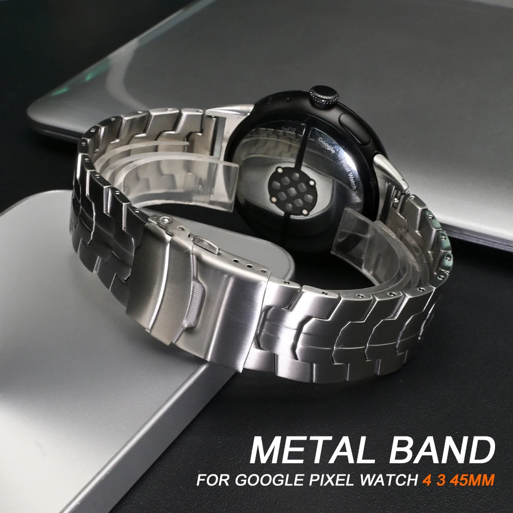 

Роскошный ремешок из нержавеющей стали для Google Pixel Watch 4, 45 мм, металлический ремешок для Google Watch Pixel 3, 45 мм, ремешок для часов, аксессуары на запястье