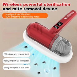 Household Handheld Wireless High Suction Ultraviolet Mite Remover Rechargeable Digital Display Whole House Vacuum Cleaner