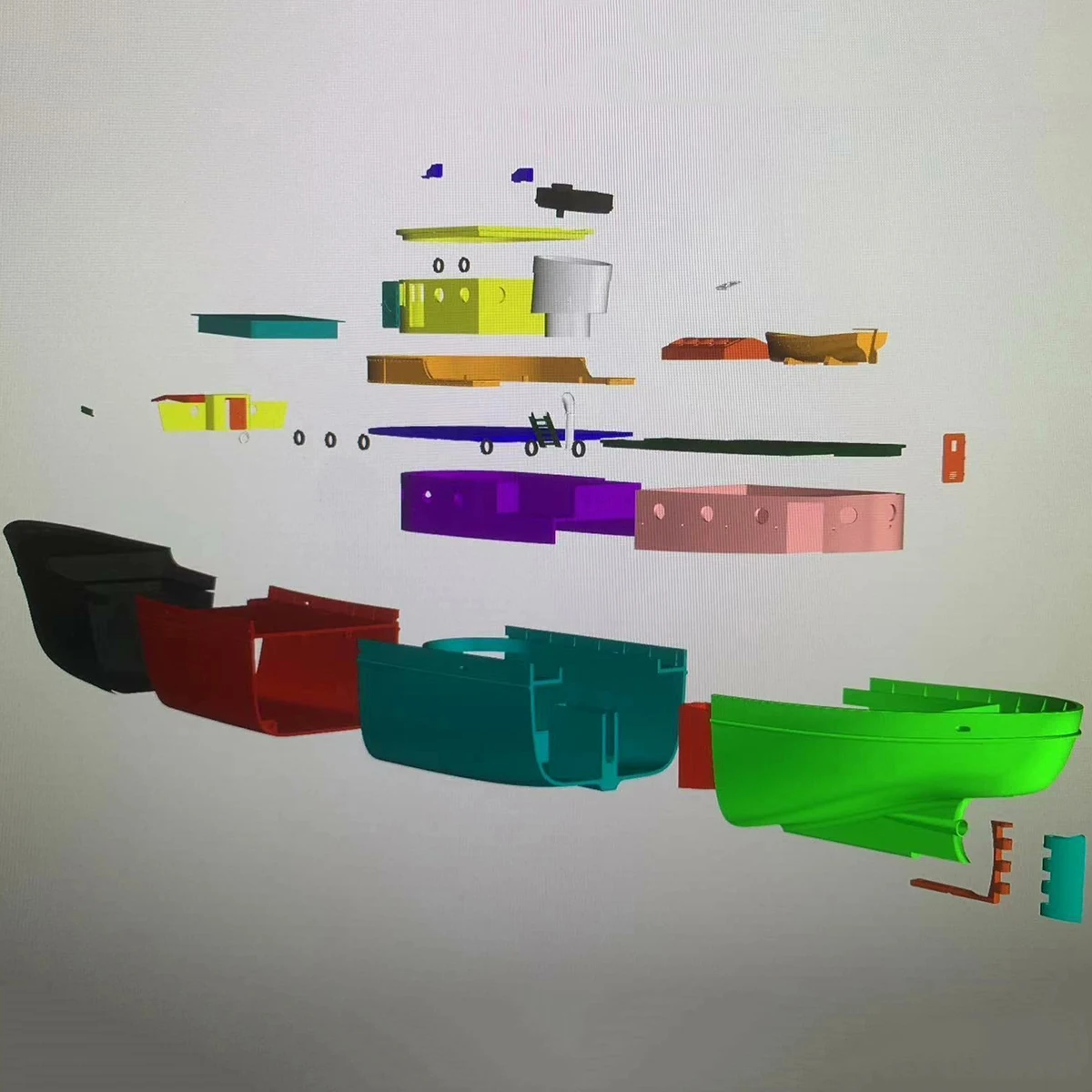 RC 선박 90cm 시리우스 트롤러 원격 조종 낚시 보트 3D 프린팅 라이트 큐어링 디테일 RC 선박 모델 키트 장난감