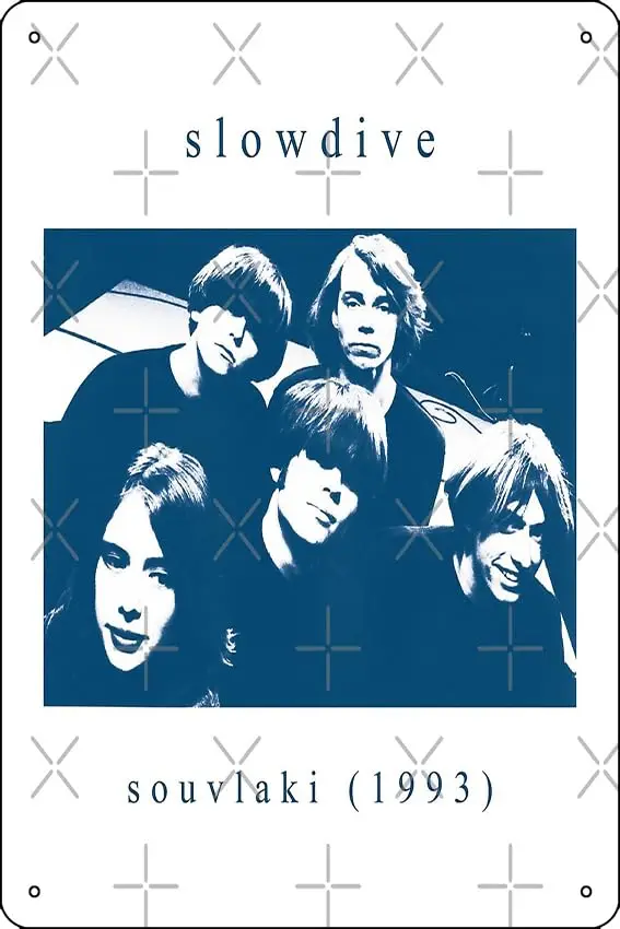 Slowdive Souvlaki 1993 Poster Metal Sign Decor - 8 x 12inch Bar Pub Garage Man Cave Wall Art