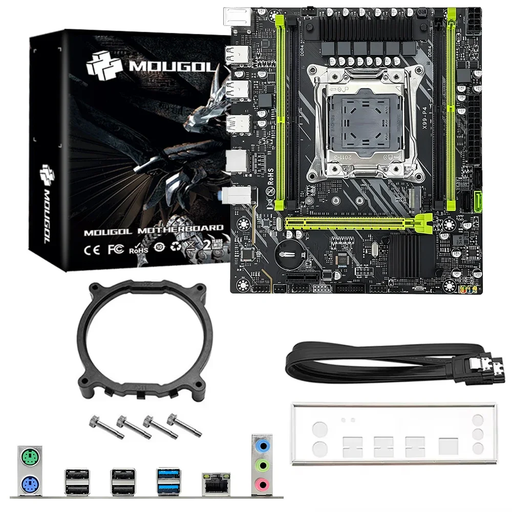 MOUGOL X99 Gaming Motherboard Set with Intel Xeon E5 2680 V4 & DDR4 8Gx2 2133MHz Dual Channel RAM M.2 NVME for Desktop PC