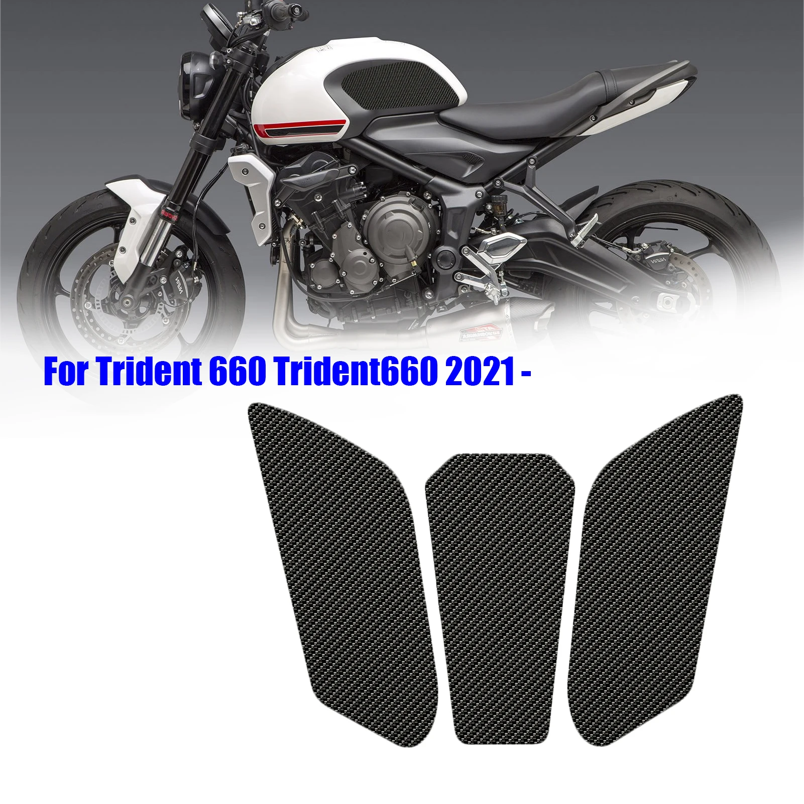 

3D углеродная наклейка для Trident 660 Trident660 2021-Набор наклеек на бак мотоцикла