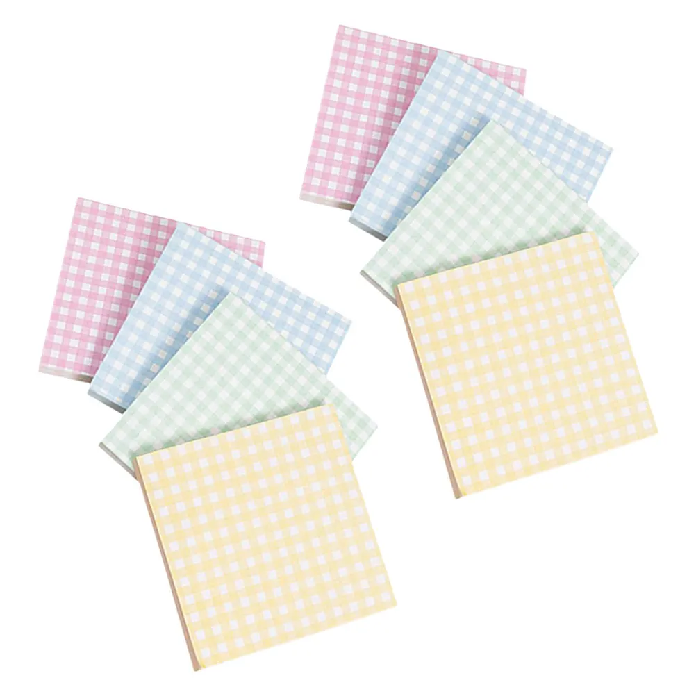 

8pcs Square Grid Pads Mini Writing Notes Portable Memo Pad Strong Adhesion School Office Supplies Notebook