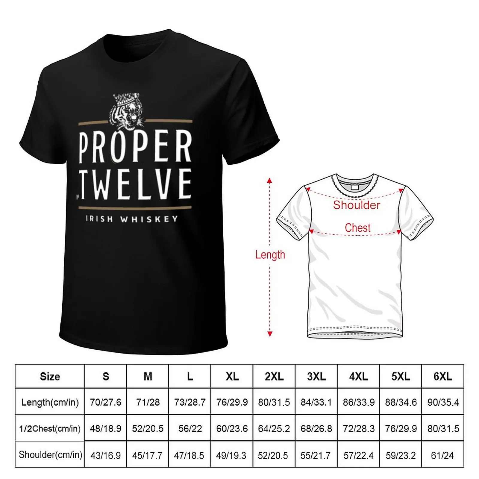 Proper 12 Proper Twelve Irish Whiskey T-shirt shirts graphic tees Aesthetic clothing tops new edition men t shirt