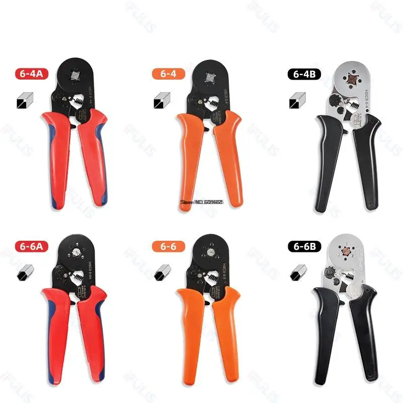 Tubular terminal crimping tools mini electrical pliers HSC8 10SA/6-4 0.25-10mm2 23-7AWG 6-6 0.25-6mm2 high precision clamp sets