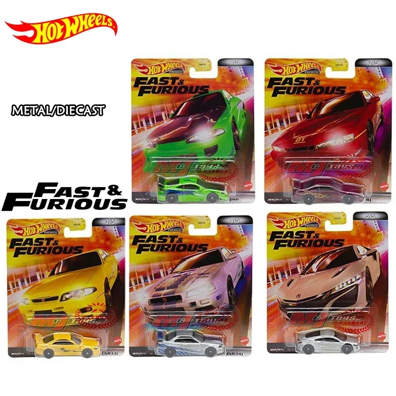 Original Hot Wheels Premium 1/64 Alloy Car Fast & Furious Retro Series Mitsubishi Nissan Skyline Acura Model Toys for Boys Gifts