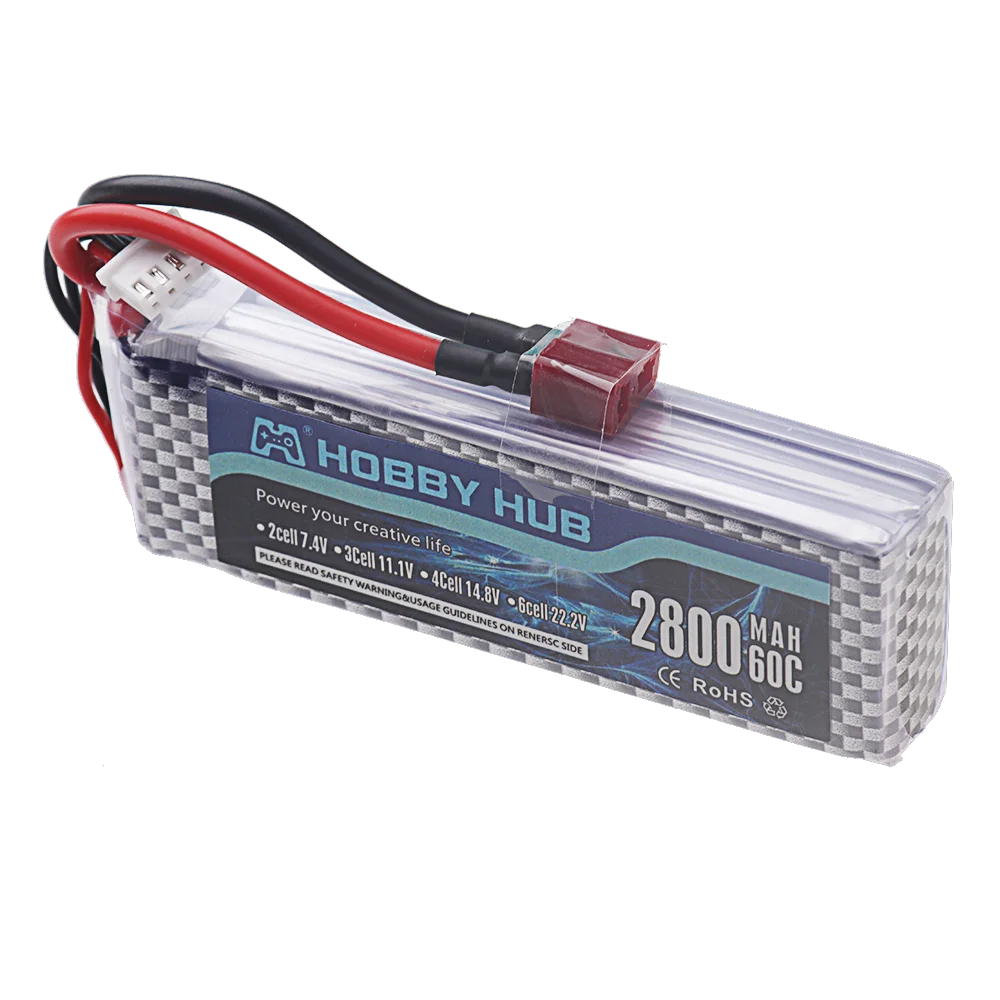 2szt 11.1V 2800mAh 3s 60C LiPo Akumulator do helikoptera RC Samolot Quadcopter Samochody Samolot z wtyczką T/JST/XT30/XT60 Akumulator 3S