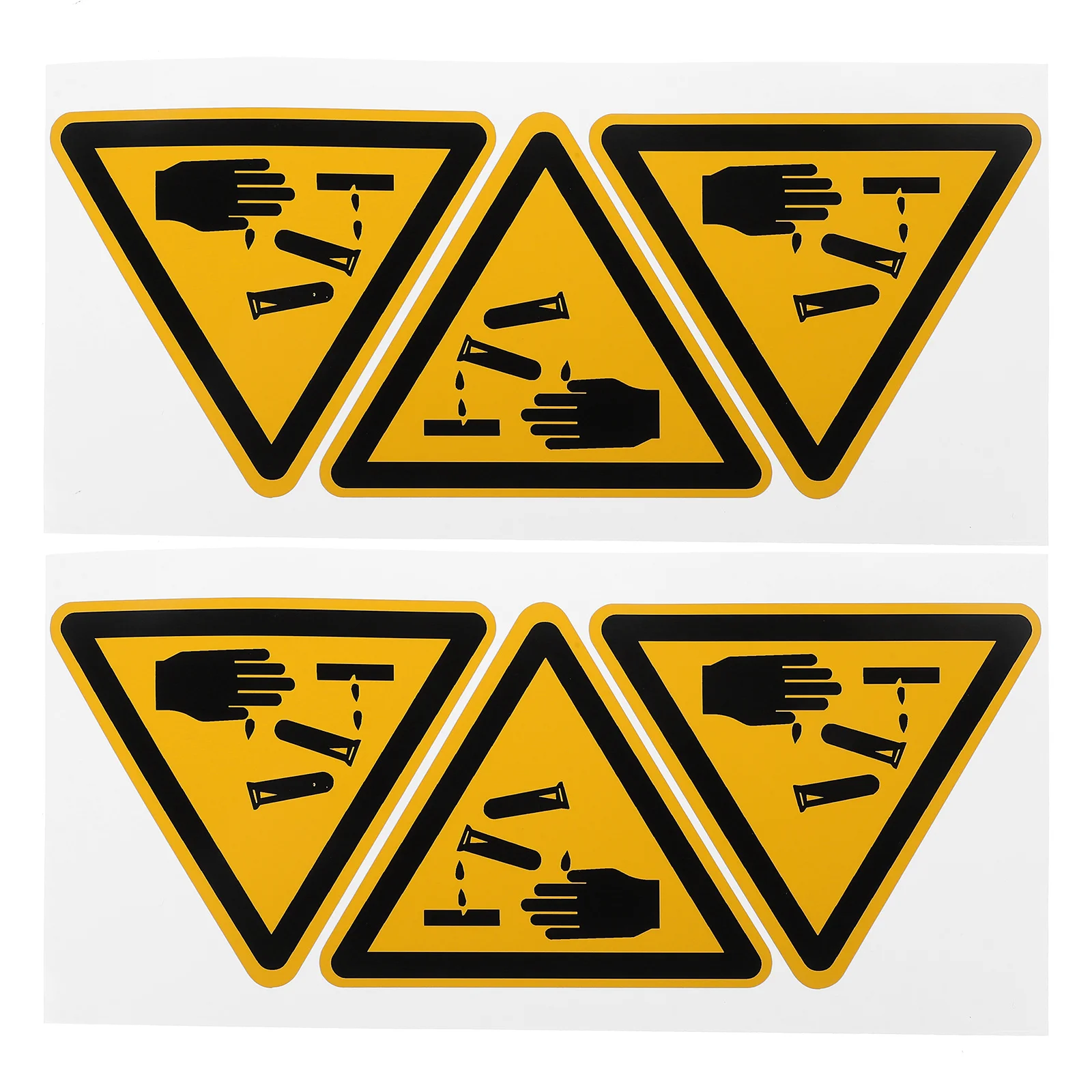 6 قطعة تسميات ملصق الحذر ضد التآكل ملصق حائط من الفينيل لمستودع المصنع موقع البناء استخدام علامة تحذير التآكل