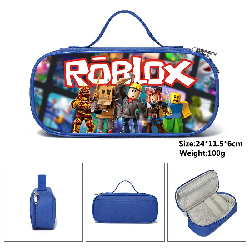 ROBLOX Primary School Pencil Bag Children\'s Pencil Case Stationery Box Anime Kawaii Cartoon School Bag Mochila