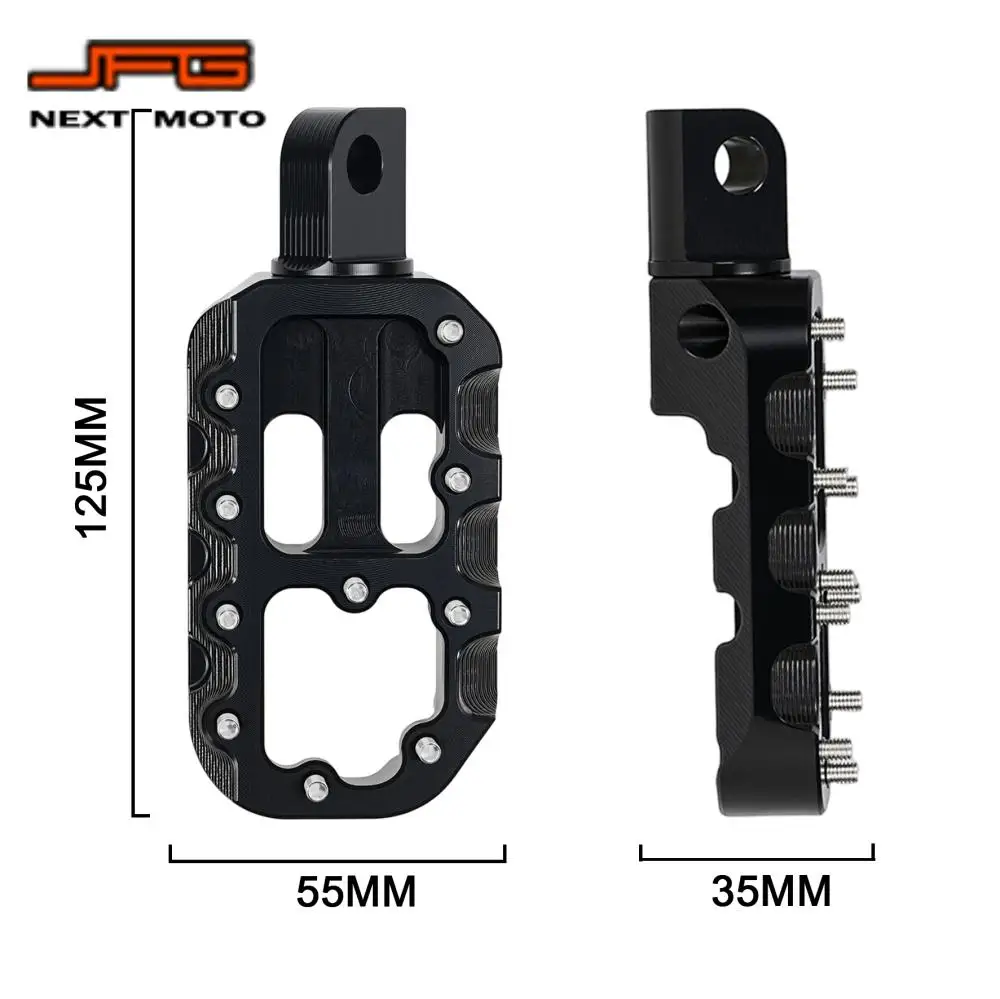For Harley Dyna Fatboy Iron Sportster Foot pegs Non-Slip Aluminum Pedals Footrests Electric Dirt Bike Ebike Motorcycle Parts