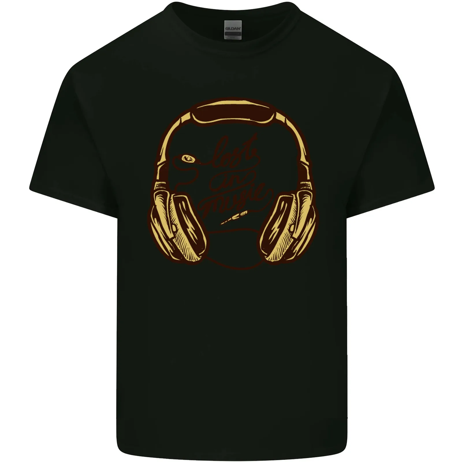 Lost in Music DJ DJing Headphones Dance Mens Cotton T-Shirt Tee Top